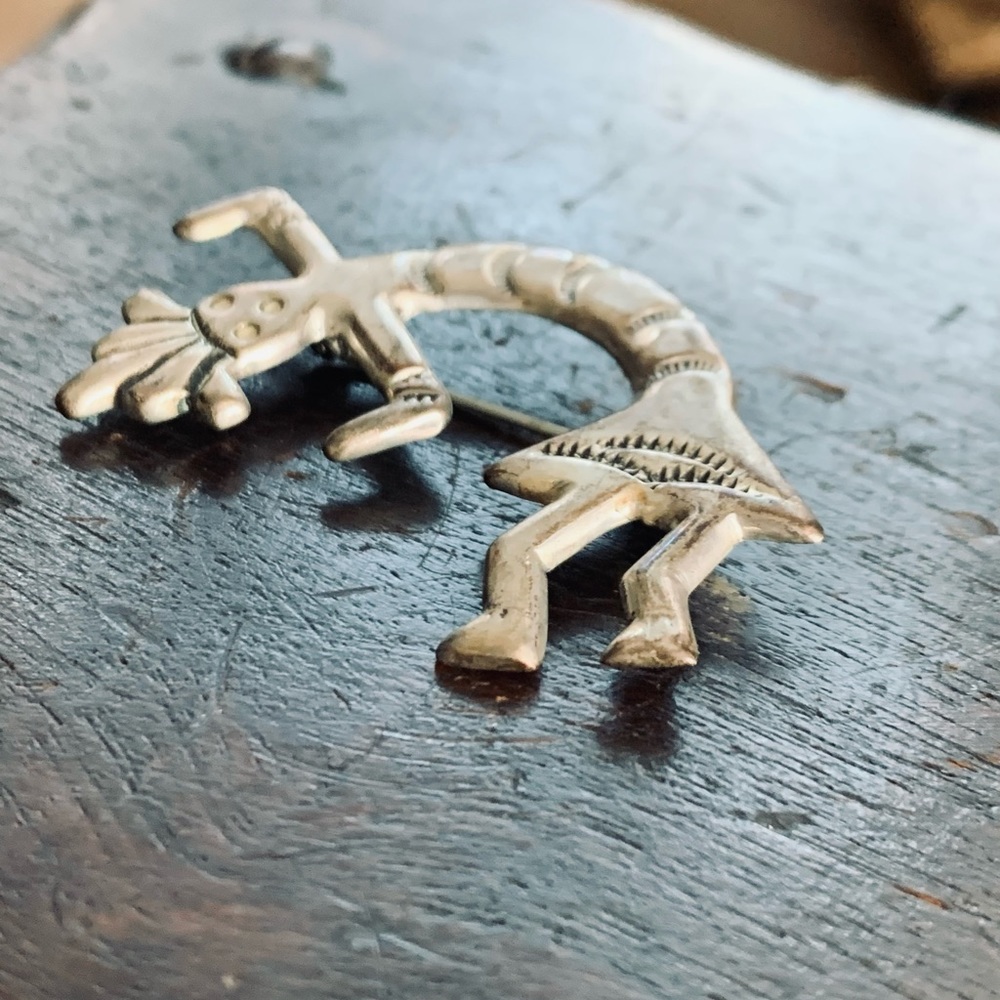 Native American Kachina Sterling Silver Pin Brooch - Picture 8 of 10